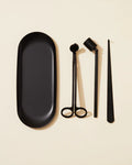 Stainless Steel Candle Snuffer, Wick Trimmer, Wick Dipper & Plate Tray